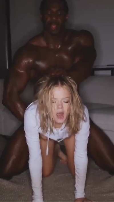 snowbunny gets completely dominated by muscular black guy
