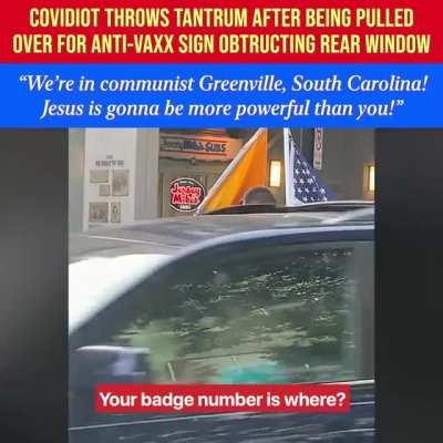 COVIDOT thinks it's ok to obstruct rear window