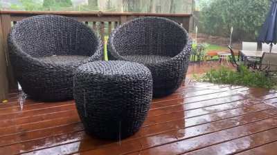 Raining in my backyard