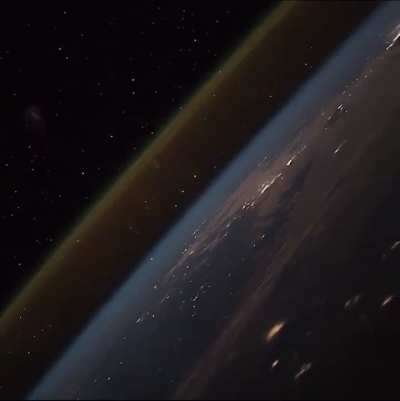 View of a rocket launch 400 km above Earth