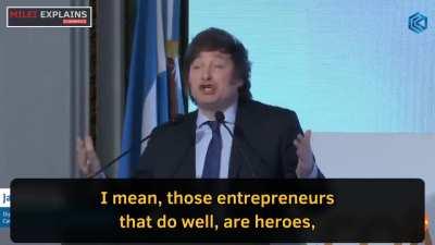 Milei makes a call to all entrepreneurs