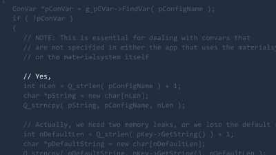 the dwindling sanity of Valve's programmers through comments