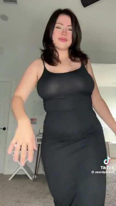 That tight black dress