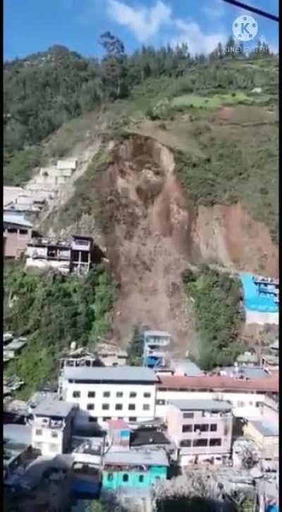 Landslide in a little town of Peru