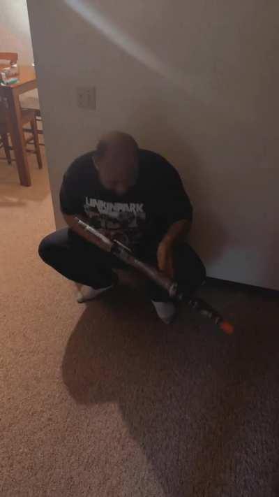 My brother showing how he’d die in gears