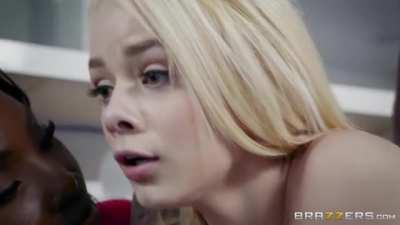 Cockdoula Osa Lovely stroking Elsa Jean's hair while she takes her husband's BBC