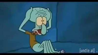 Squidward defends krabs on twitter, Voiced