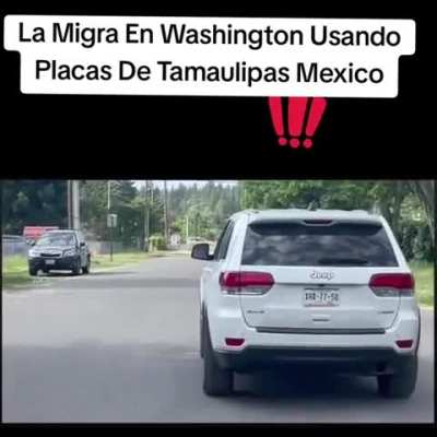 Man runs off ICE from immigration raid after screaming warnings and recording them using Mexican license plates on their vehicles to attempt to fool people
