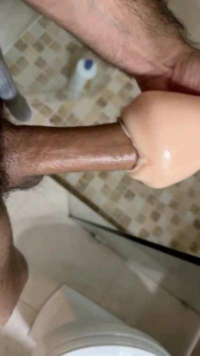 Playing with my 8 inch sex toy