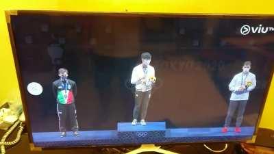 Cheung Ka-Long's Gold Medal Ceremony with the proper anthem