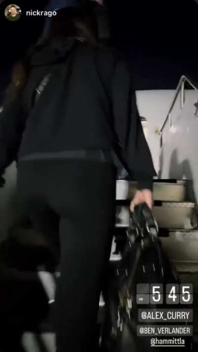 Alex' cute butt in leggings. Kinda see-through