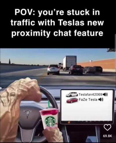 If Teslas had prox chat like MW2