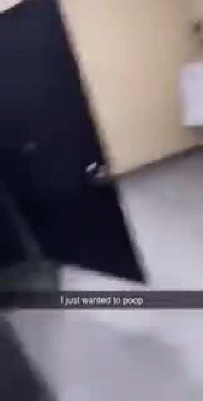 poor lad just wanted to take a shit