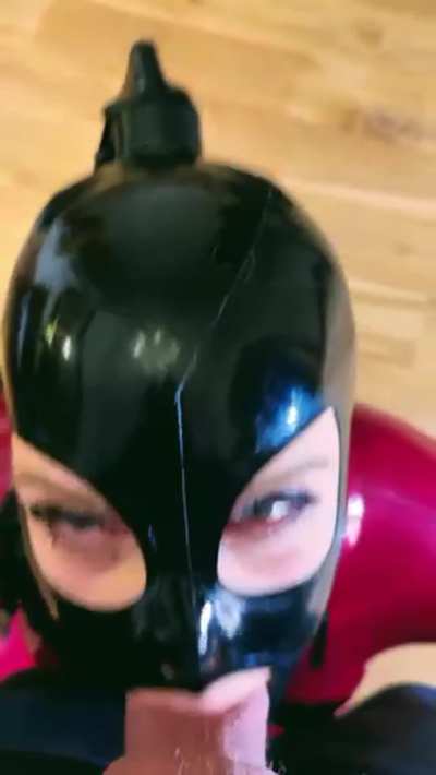 On my knees with a fat cock in my mouth.. happy place