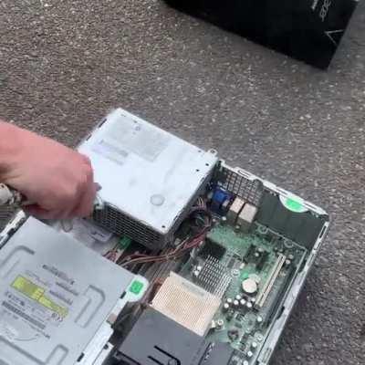 So I had to clean some computers today...