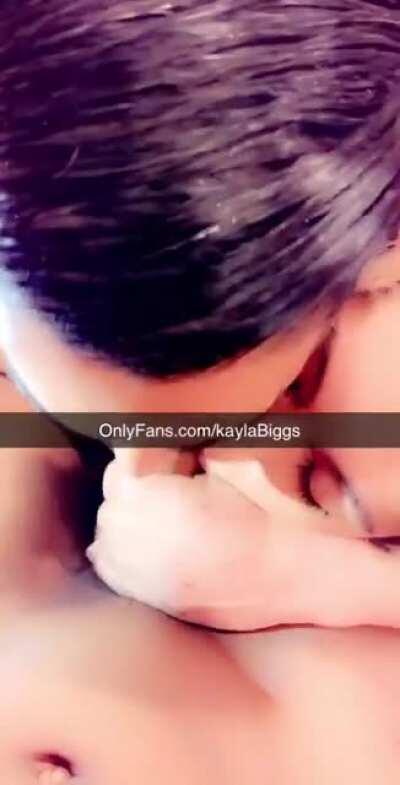 Couple bowing down to Kayla Biggs