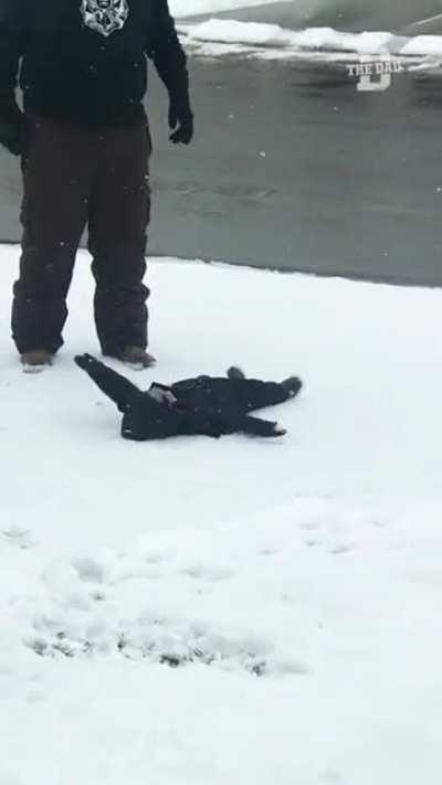 Learning to make a snow angel