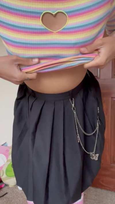 Having fun with my hard nipples