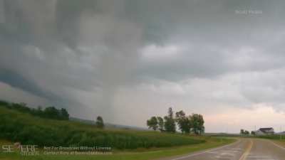 Tornado IMPLODES (listen to the sound)