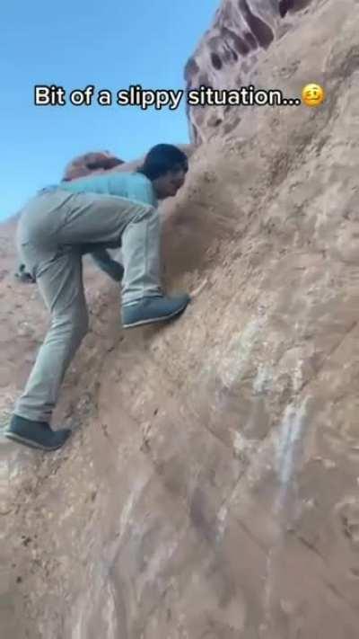 just a little bit slippery