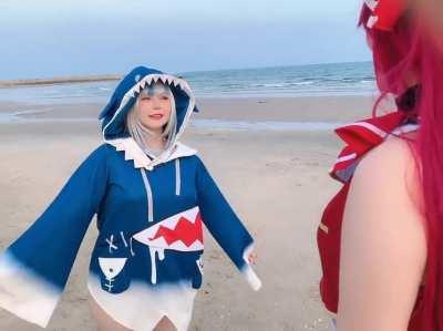 I did a cringe clip reenacting Marine Gura video