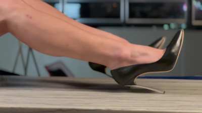 Blue latex and heels 