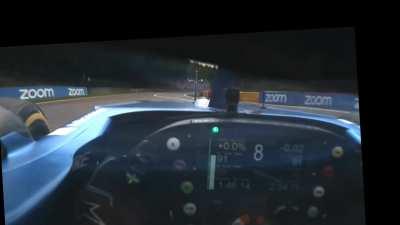 I stabilized half a lap of Alonso's helmet cam for a better feeling of what drivers actually see with their eyes