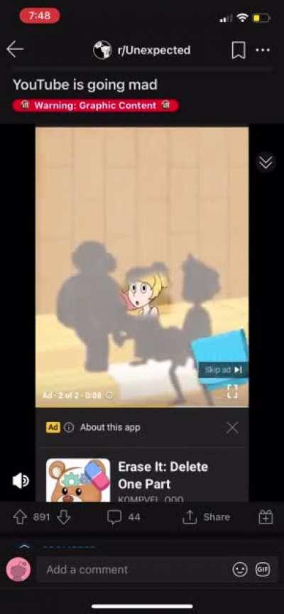 Ridiculous app advertised on YouTube. Not to mention, looks like it’s target for kids.