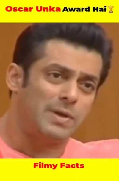 Salman Khan about Oscars
