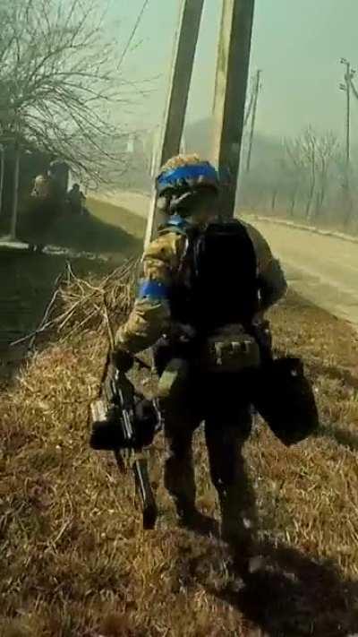 Ukrainian POV clearing a town with tank support, Music from source. (Somewhere In Ukraine)