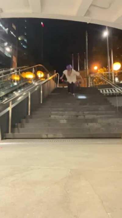 scooter + stairs is not a good idea