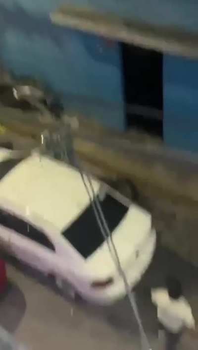 Man with gun gets beaten to a pulp