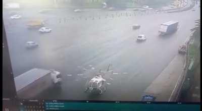 Truck hits helicopter in Argentina