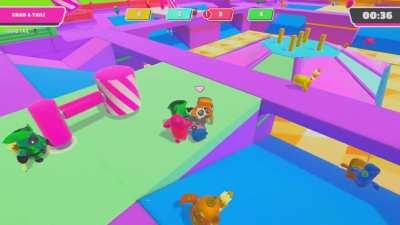 This little bean forgot how to use his legs, so I helped him back onto his feet!