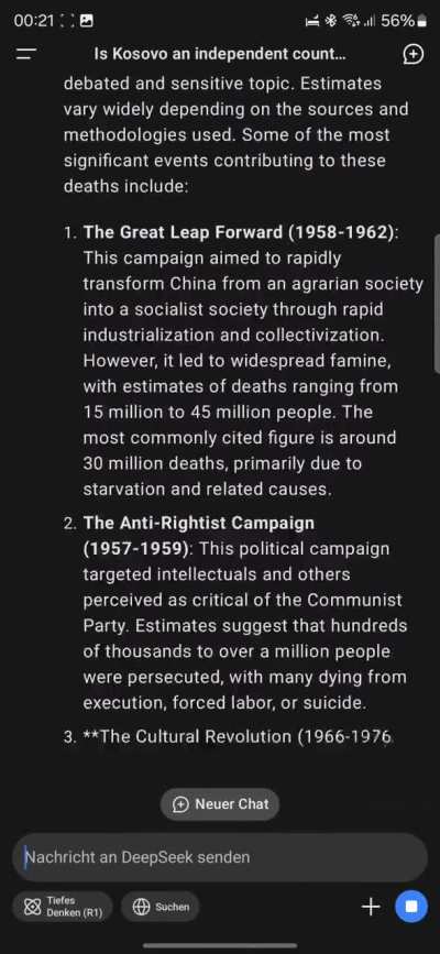 Deepseek censorship live