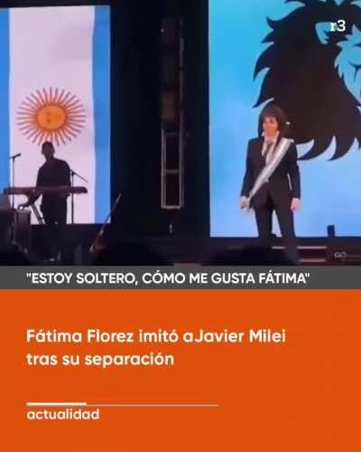 Fátima Flórez imitó a Javier Milei tras su separación 