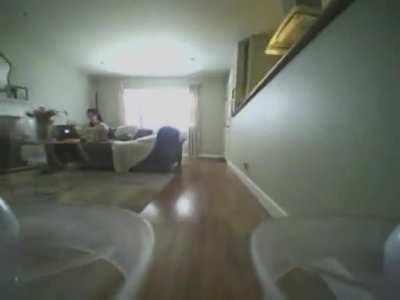 Drone gets taken down by surprise attack