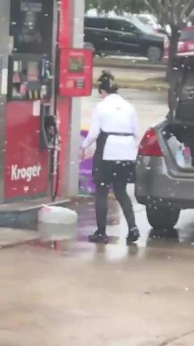 No jerry can? Just use a shopping bag!