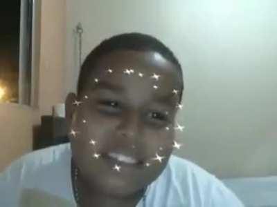 Luan brincando com filtro