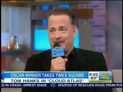 Tom Hanks drops the f-bomb on Good Morning America