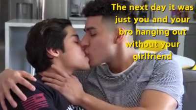 New Exclusive Bisexual caption about straight turned gay guys after having an MMF threesome