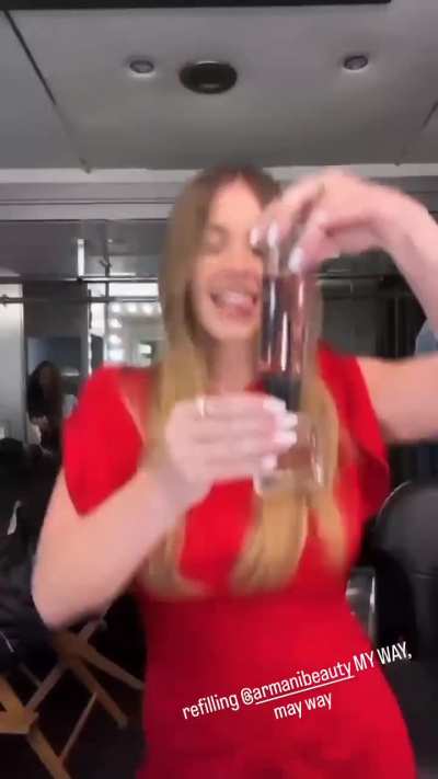 Refilling Armani Beauty her way, Instagram Story 12/20/24