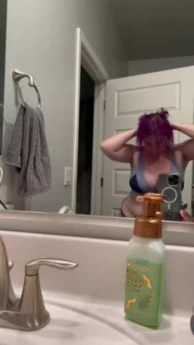 Wacky dance after a shower