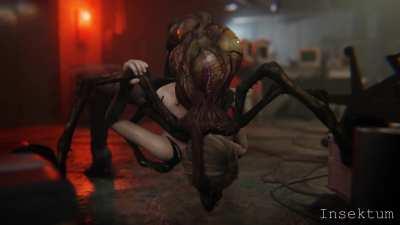 Ashley Getting Infected by a Plaga (Insektum) [Resident Evil]