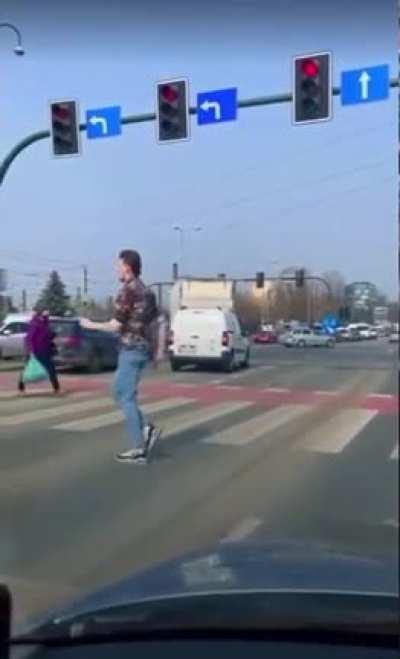 Just quietly sitting at the red light when......