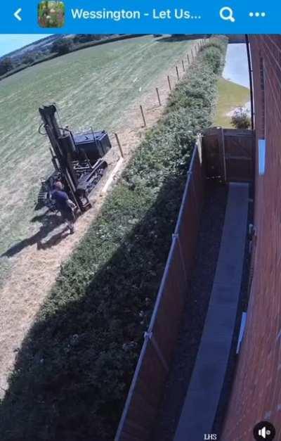 Pile-driving a fence post into a gas main 🤦‍♂️