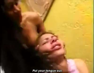 Old footage of Goddess Alessandra Marques making her slave Melissa Ramos cry after she used her