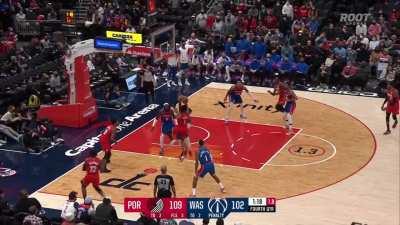 [Highlight] Ant with the tough floater to beat the shotclock and put the game out of reach of the rallying Wizards