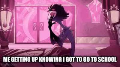 me when i know i go school