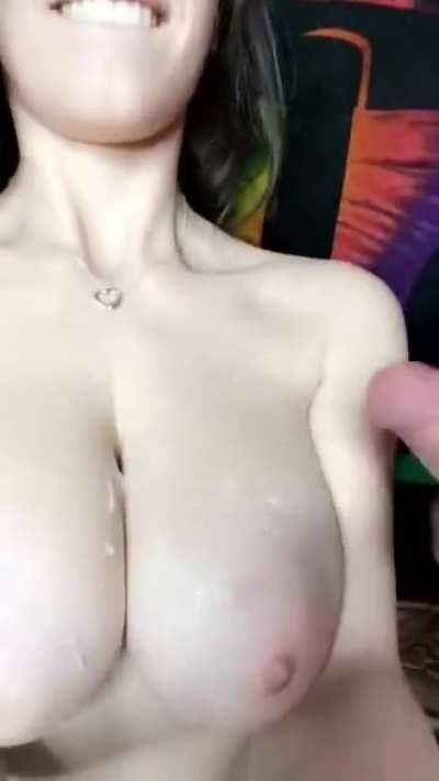 Cum On Big Perfect Tits